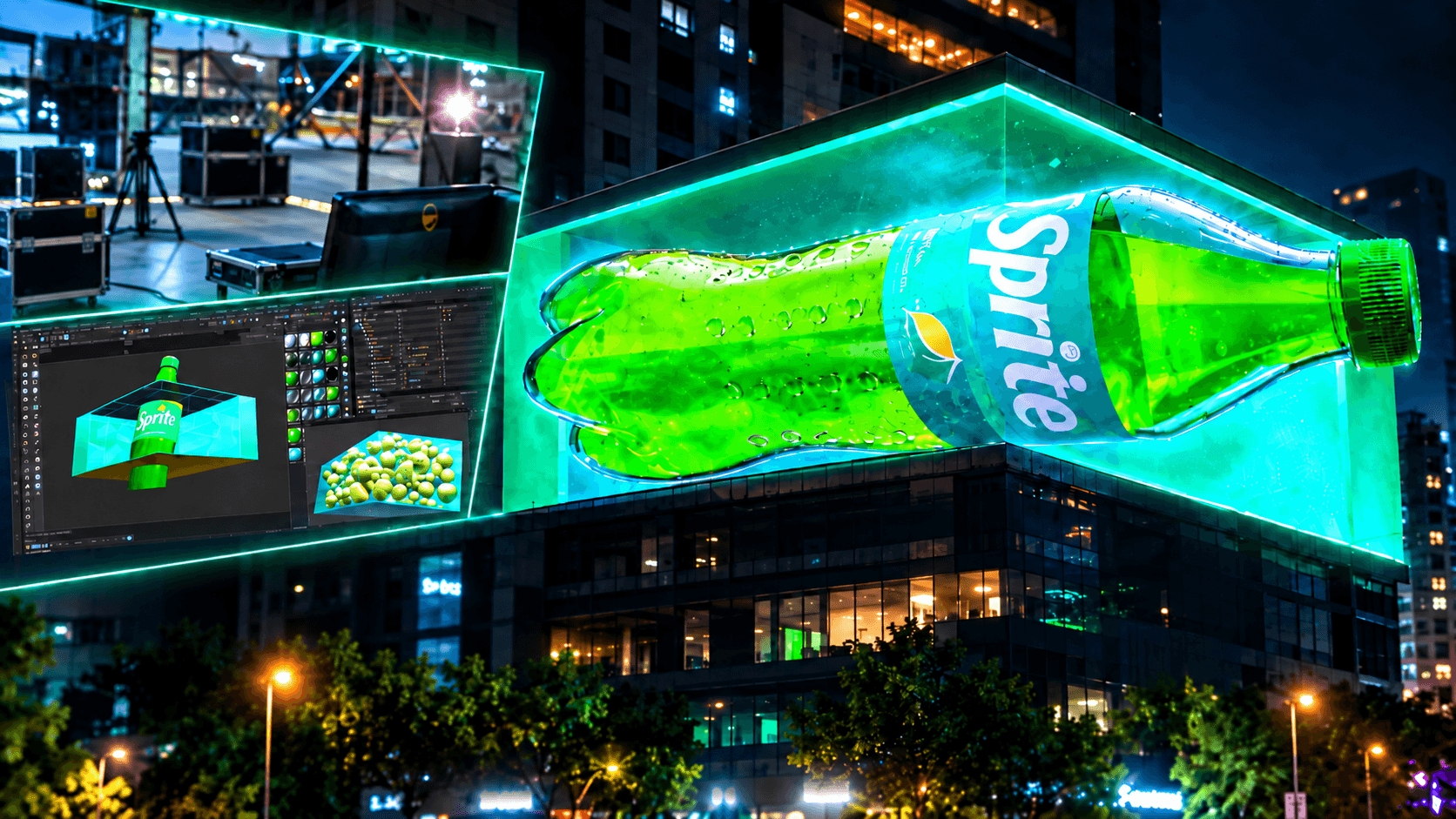 HS360 Sprite 3D anamorphic billboard showreel